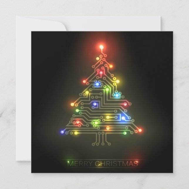 Neon Christmas Holiday Card (Front)