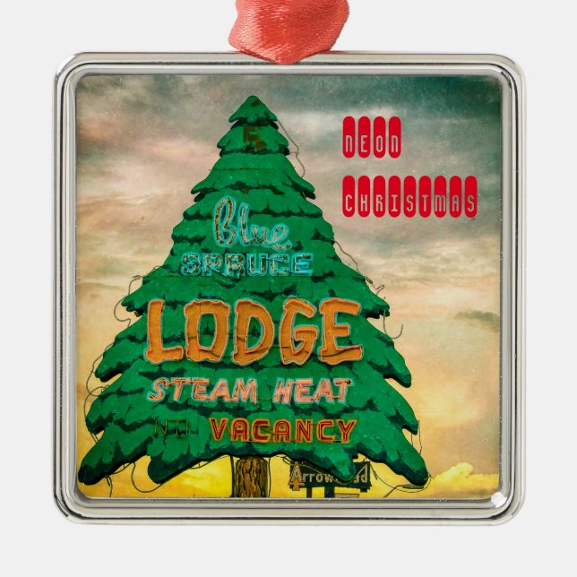 Neon Christmas Tree Ornament (Front)