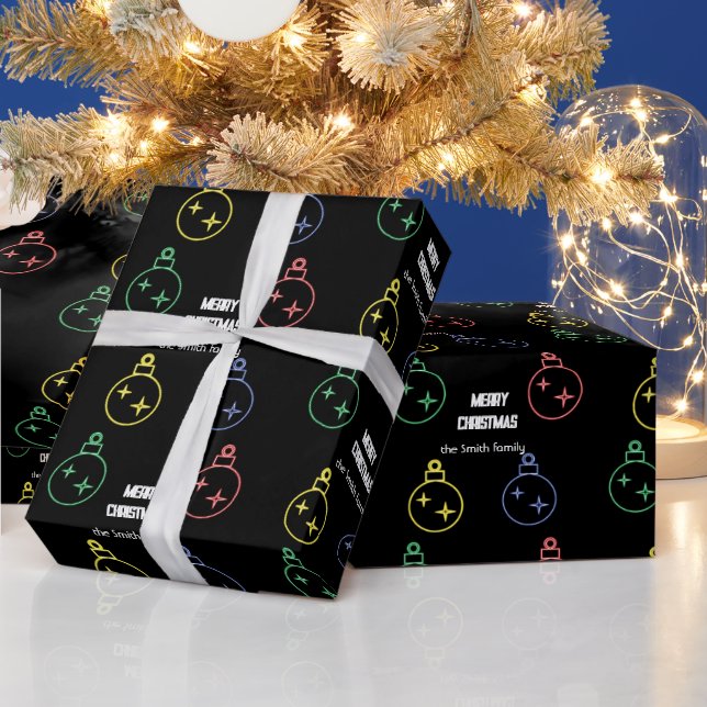 Neon Christmas Wrapping Paper (Holidays)