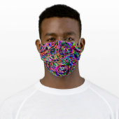 Neon Circles Adult Cloth Face Mask (Worn)