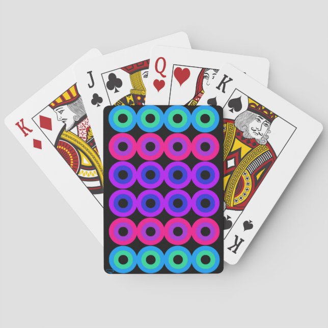Neon Circles Poker Cards (Back)
