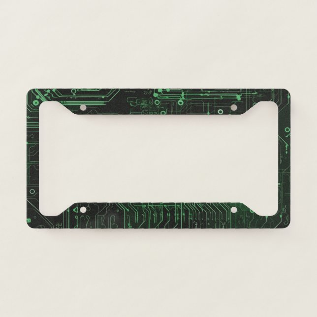 Neon Circuit License Plate Frame (Front)