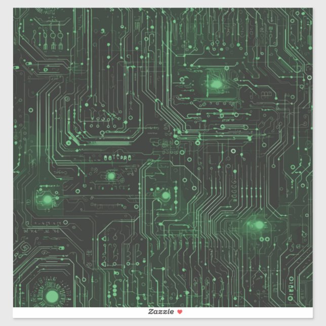Neon Circuit Vinyl Sticker (Sheet)