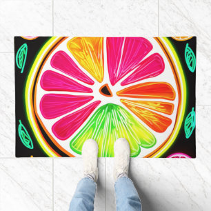 Neon Citrus Fruit Fiesta Doormat