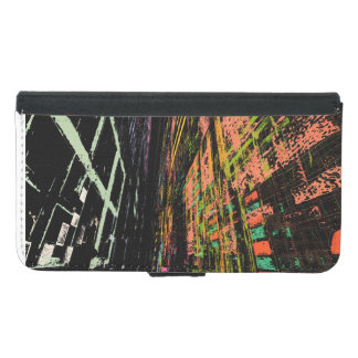 Neon Cityscape Grid Samsung Galaxy S5 Wallet Case
