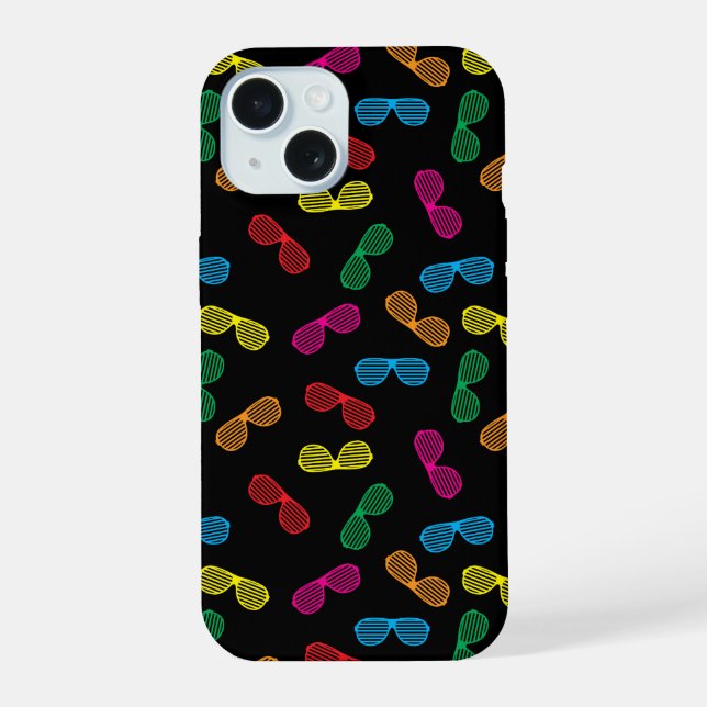 Neon Classic Sunglasses Pattern Iphone Case (Back)