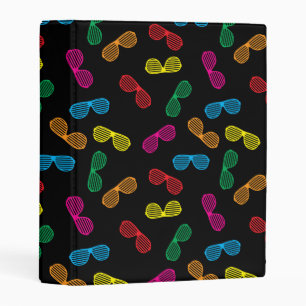 Neon Classic Sunglasses Pattern Mini Binder
