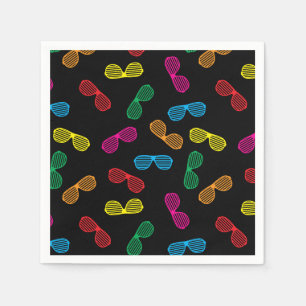 Neon Classic Sunglasses Pattern Napkins
