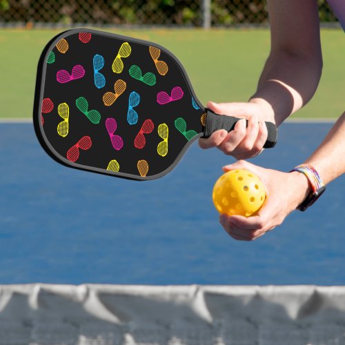 Neon Classic Sunglasses Pattern Pickleball Paddle