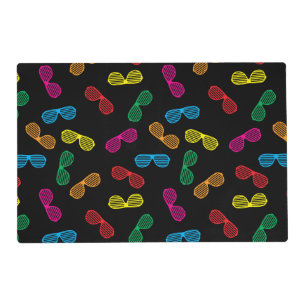 Neon Classic Sunglasses Pattern Placemat