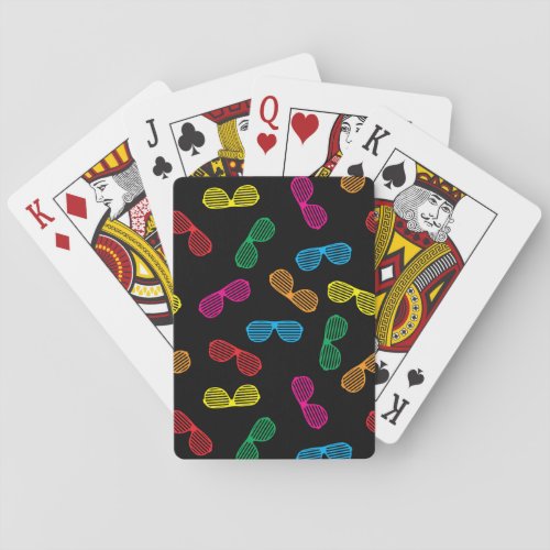 Neon Classic Sunglasses Pattern Playing Cards