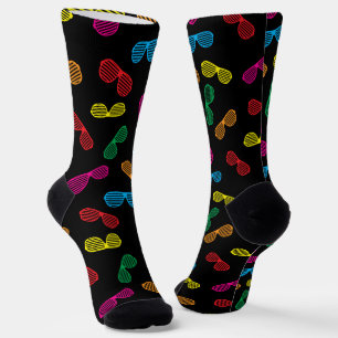 Neon Classic Sunglasses Pattern Socks