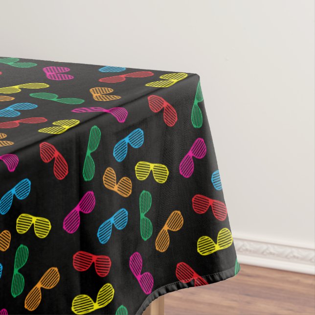 Neon Classic Sunglasses Pattern Tablecloth (In Situ)