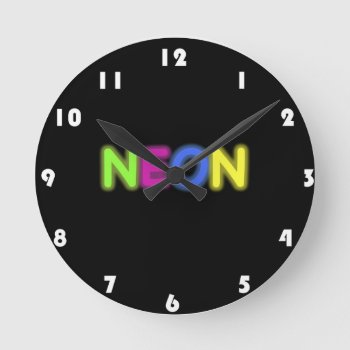 Neon Clock by UniqueOptions at Zazzle