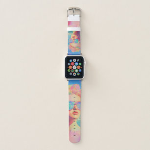 Neon Coastal Beauty with Sunglasses Apple Watch Band