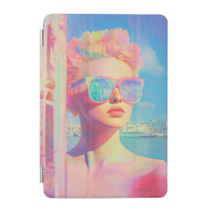 Neon Coastal Beauty with Sunglasses iPad Mini Cover