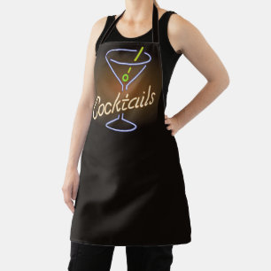 Neon Cocktails Sign Apron
