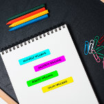 NEON COLOR BLUE GREEN FUCHSIA YELLOW KIDS NAME LABELS<br><div class="desc">These colors are vibrant and can add a pop of brightness to your eye-catching and appealing labels for food and drink products. Futura is a classic sans-serif that’s widely beloved for its innovative design and easy legibility. True to its name, it has a futuristic look, but it’s also great for...</div>