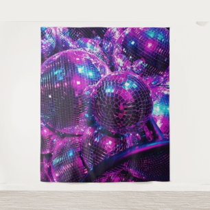 Neon Color Disco Ball Tapestry