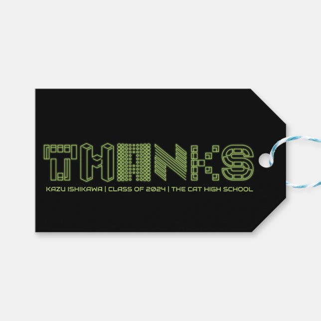 NEON Color THANKS  Address Labels (Front (Horizontal))