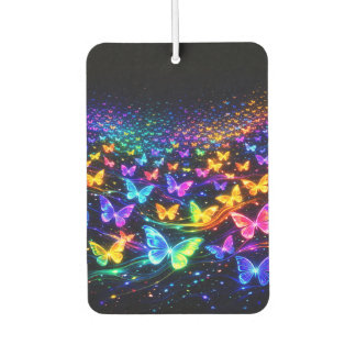 Neon-colored butterflies air freshener