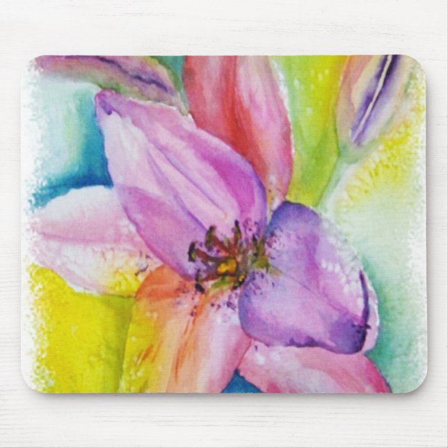 NEON COLORED LILY MOUSE PAD (Front)