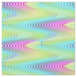 Neon Colored Waves Stripes seamless pattern Fabric