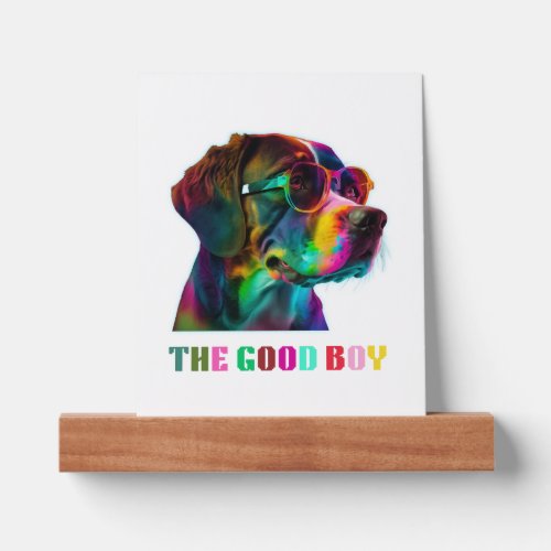 Neon Colorful Dog cute doggy breed colored essent Picture Ledge