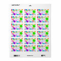 Neon Colorful Paint Splatter Label | Zazzle