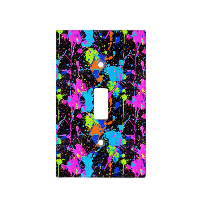 Neon Colorful Pattern Light Switch Cover (Front)