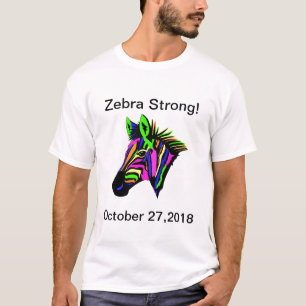 Neon colorful zebra stripes customizable shirt