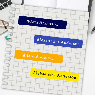 Neon Colorfull Simply Clothing Boys Name Tag Kids' Labels