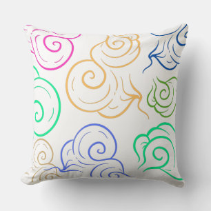 Neon colors abstract design throw pillow