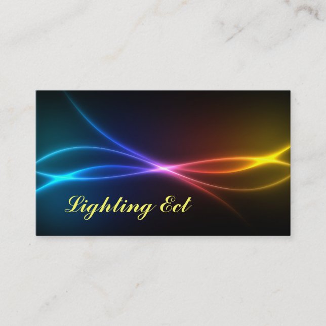 Neon Colors Business Cards Customize Title & Text (Front)