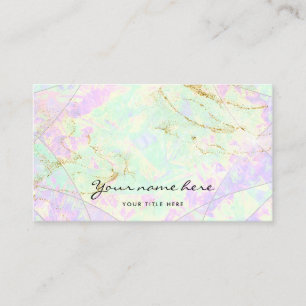 Neon Colors Gemstone Opal Texture Business Card