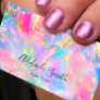 neon colors gemstone opal texture business card