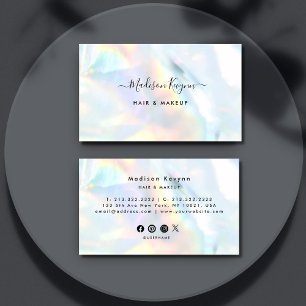 Neon Colors Gemstone Opal Texture Business Card
