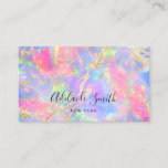 neon colors gemstone opal texture business card<br><div class="desc">opal business card</div>