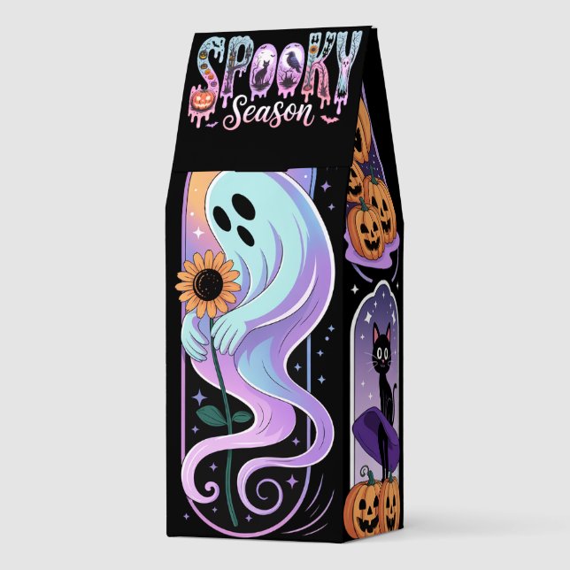 Neon Colors Happy Halloween  Roasted Coffee (Back)