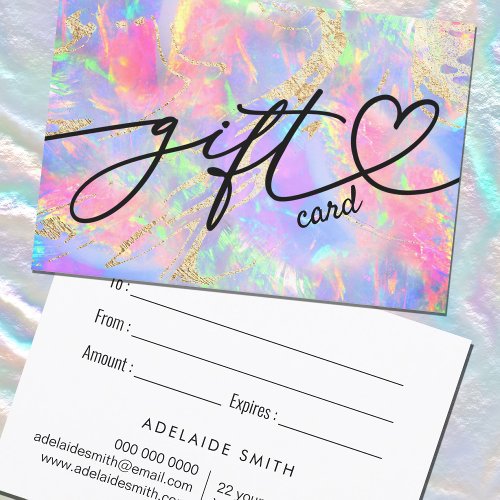 neon colors opal gift certificate