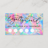 Colorful Neon Holographic Business Card | Zazzle
