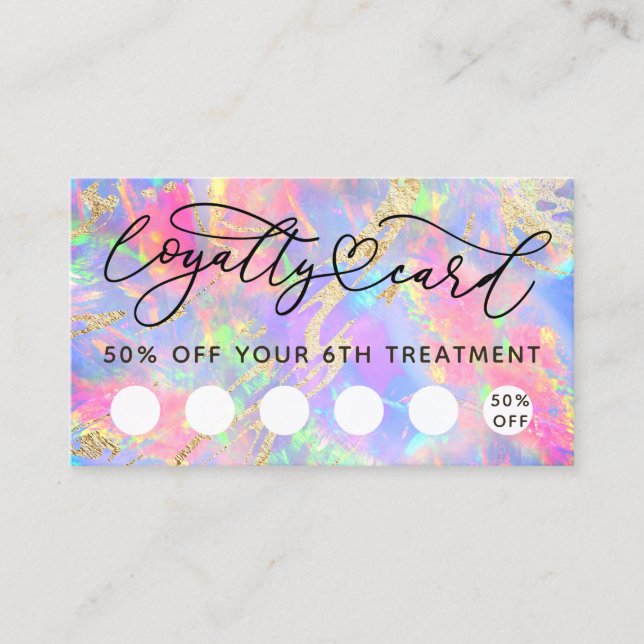 neon colors opal loyalty card (Front)