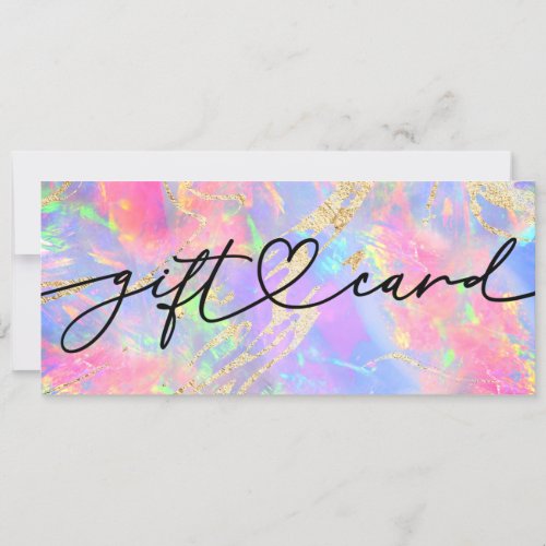 neon colors opal stone gift certificate