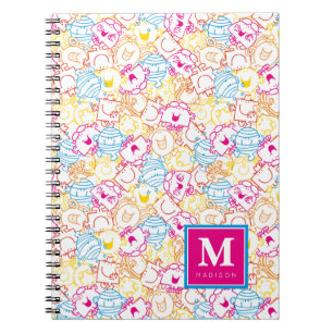 Neon Colors Pattern Add Your Name Notebook