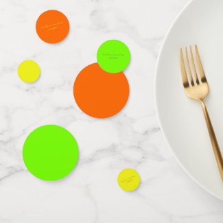 Neon colors -personalized confetti