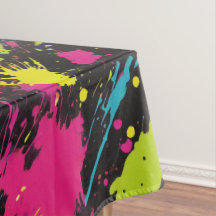 Neon Colors Retro Paint Splatter