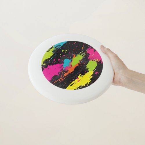 Neon Colors Retro Paint Splatter Wham_O Frisbee