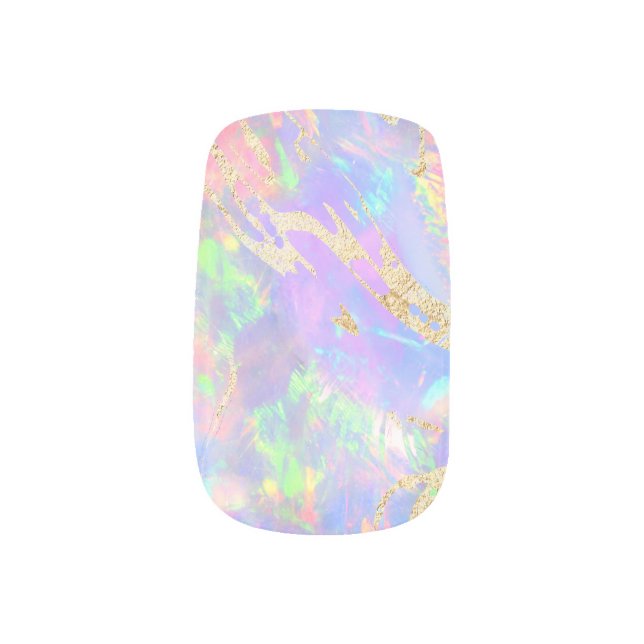 neon colors stone minx nail art (Left Thumb)