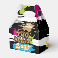 Neon Colors Two Legit 2 Quit Birthday Favor Box