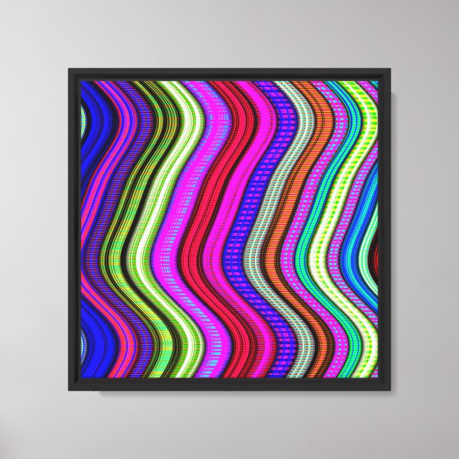 Neon Colour Snake Pattern  Canvas Print (Front)
